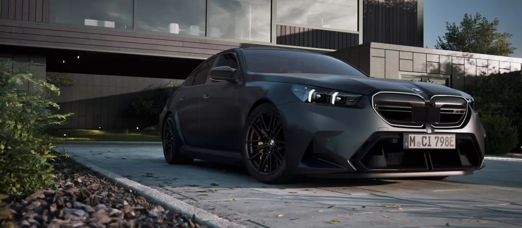 BMW M5 G90 전면부 측면 각도 촬영 사진