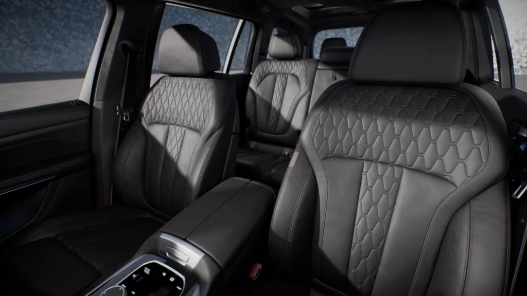 BMW X7 M60i xDrive 전면부 측면 45도 각도 촬영 사진