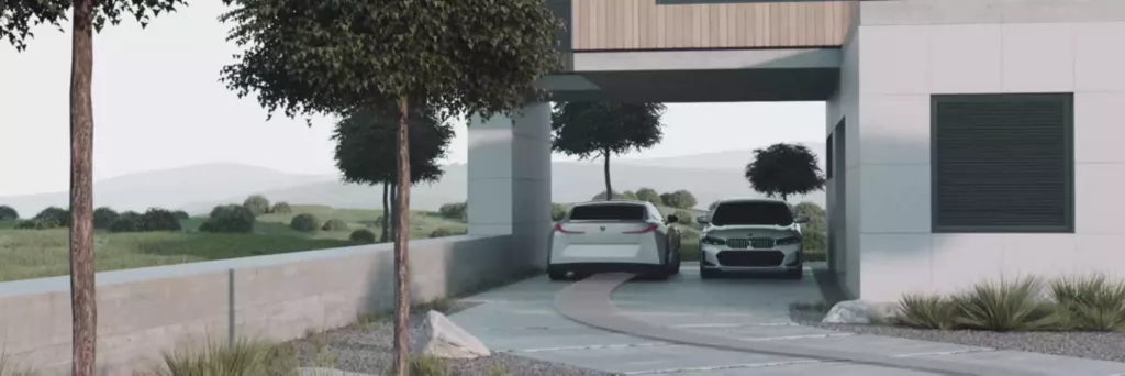 BMW 3시리즈 G20 실내 대시보드 및 스티어링 휠 클로즈업 사진